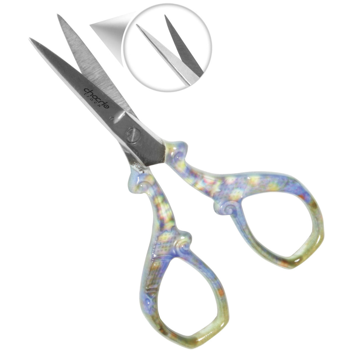 Professional Nail Clipper & Cuticle Scissors Set - Stainless Steel, Sharp Curved Blades for Nails & Eyebrows
