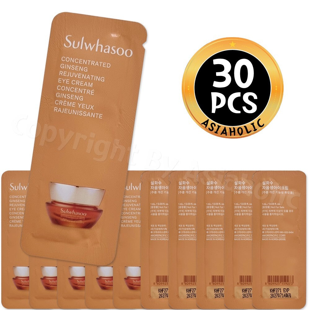 Sulwhasoo Concentrated Ginseng Rejuvenating Eye Cream Set 30 x 1ml for All Skin Types
