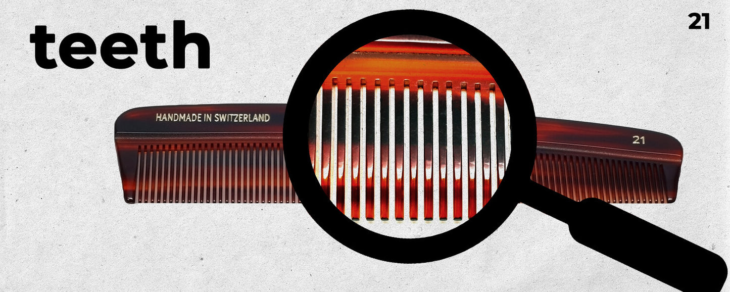 6-Inch Handmade Swiss Tortoise Shell Comb for Medium Hair - Brown