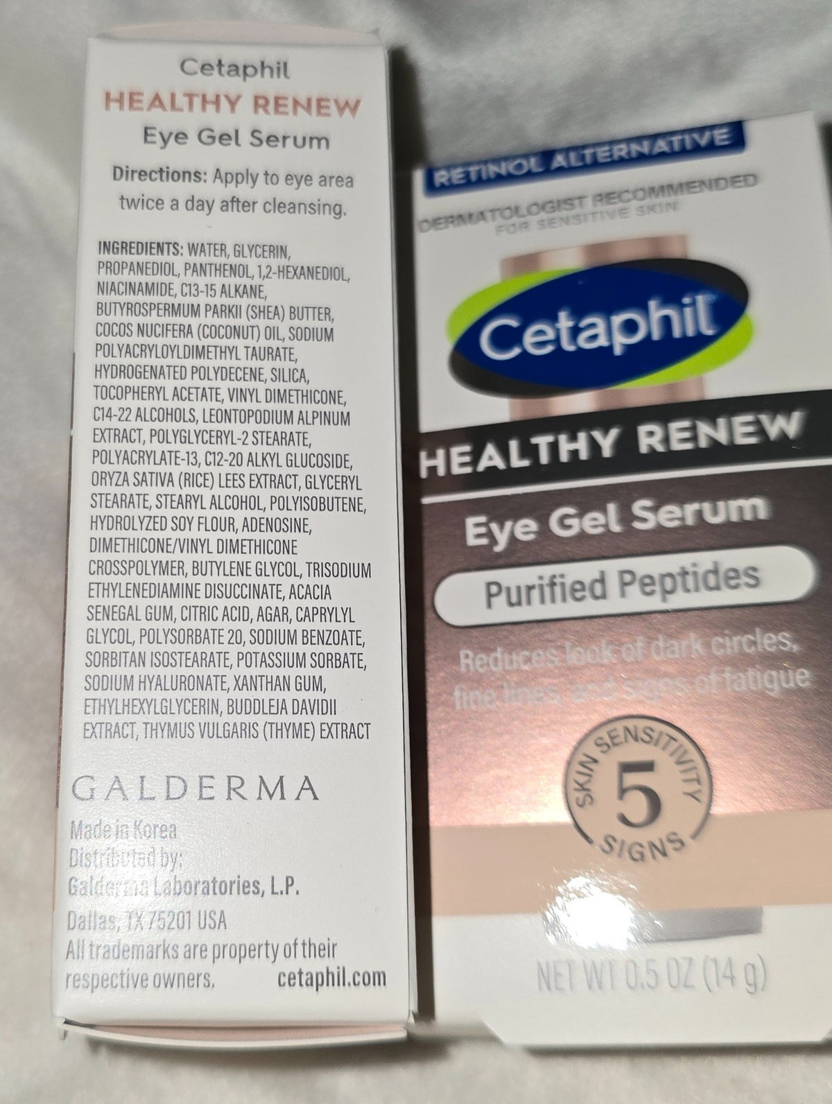 Cetaphil Healthy Renew Eye Gel Serum - Retinol Alternative for Dark Circles & Fine Lines - 2 Pack 0.5 oz