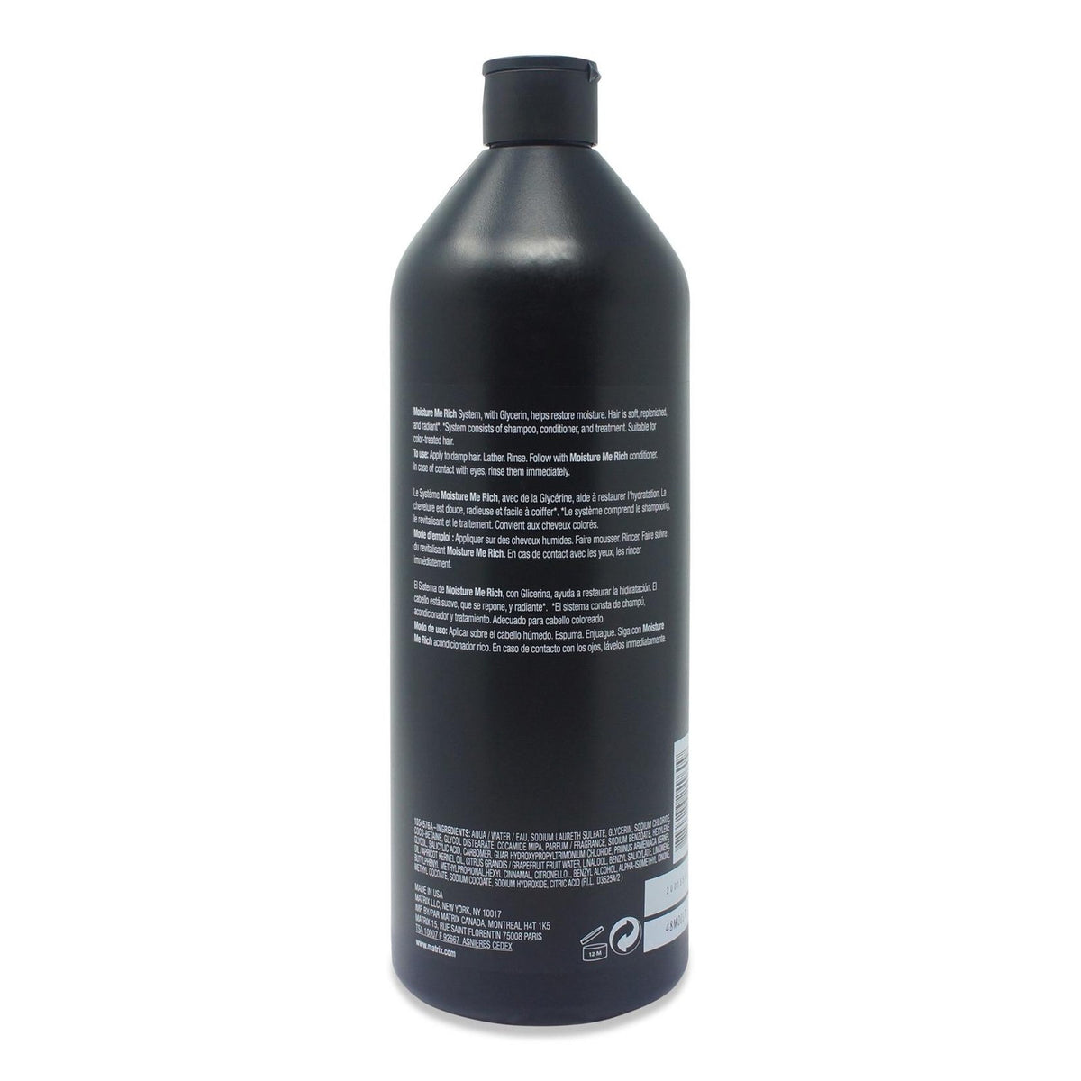 Moisture Me Rich Shampoo 33.8 Fl Oz - Hydrating Hair Care for Dry Dull Hair
