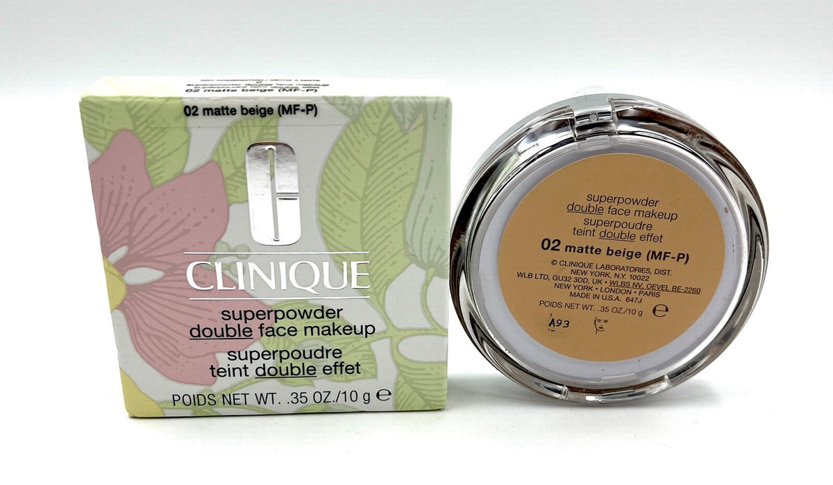 Clinique Superpowder Double Face Makeup Matte Beige Full Size 0.35 oz