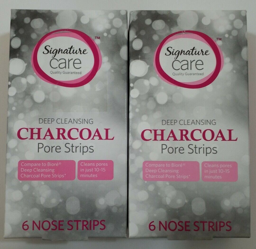 Deep Cleansing Charcoal Pore Strips - 6 Strips per Box, Pack of 2