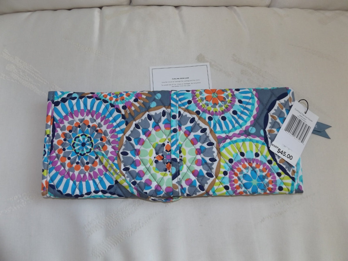 Vera Bradley Curling & Flat Iron Cover with Zip Pocket - Sunny Medallion