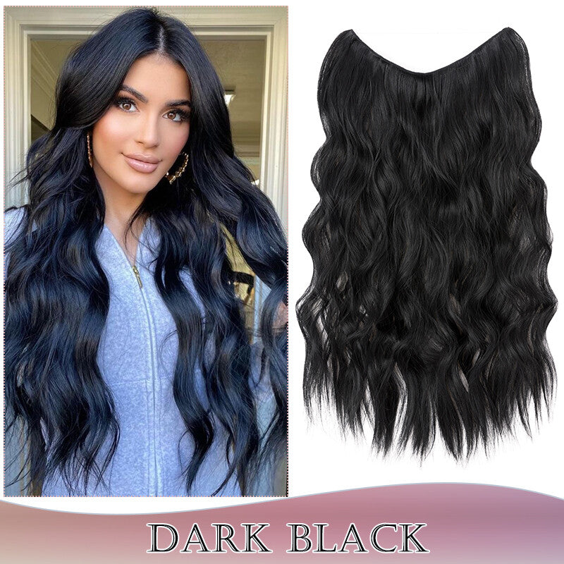 Wavy Clip-In Hair Extensions with Invisible Wire and Clips — Realistic Long Hair