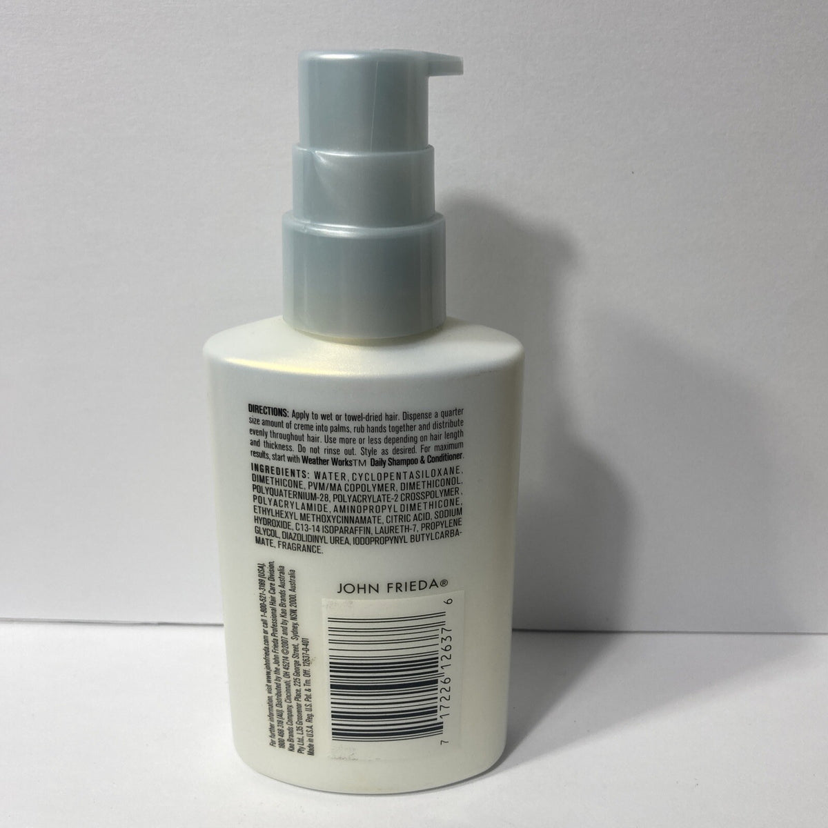 John Frieda Weather Works Style Sealant Cream - Frizz Control, 4 Ounces
