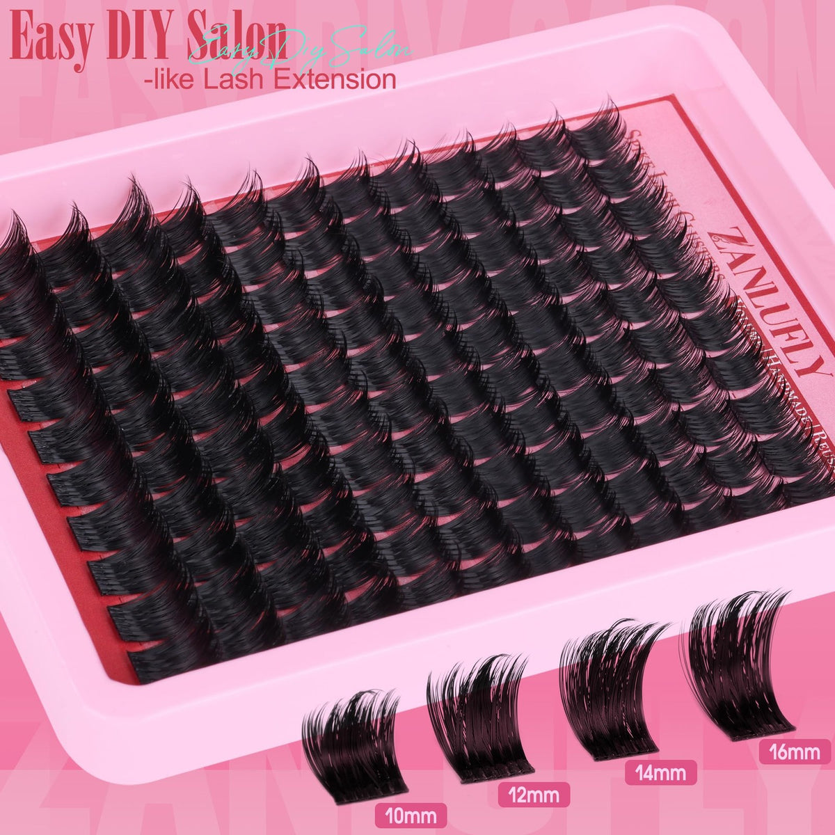 Volume Spiky Eyelash Clusters 120 Pcs Thick Black Faux-Mink False Lashes