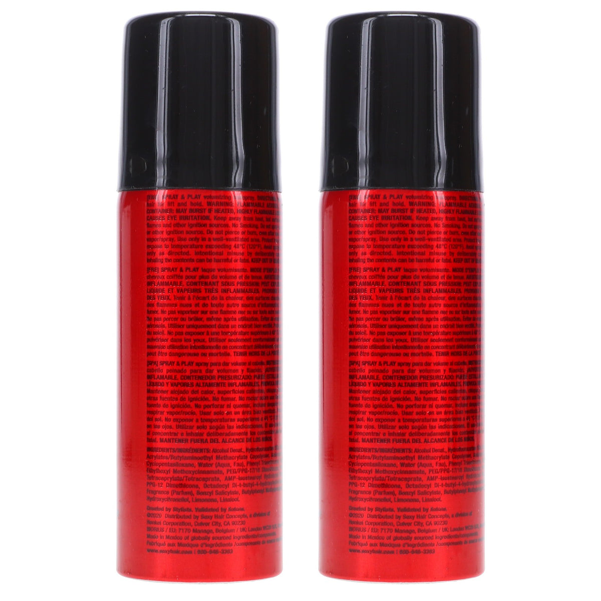 Volumizing Hairspray 1.5 oz - 2 Pack - Humidity Resistant & Flexible Hold