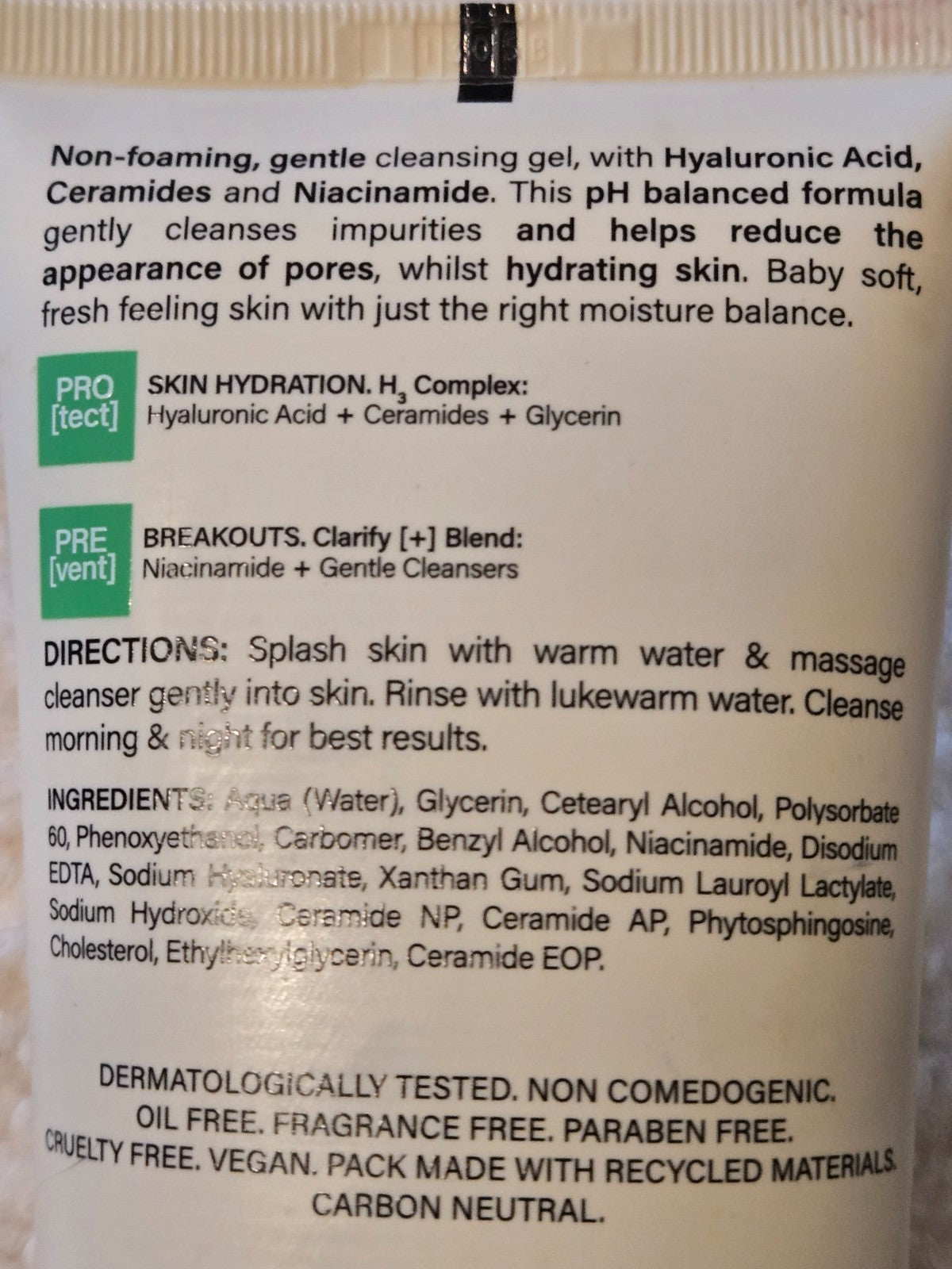 Gentle Hydrating Facial Cleanser with Hyaluronic Acid - 5 oz Moisturizing Face Wash
