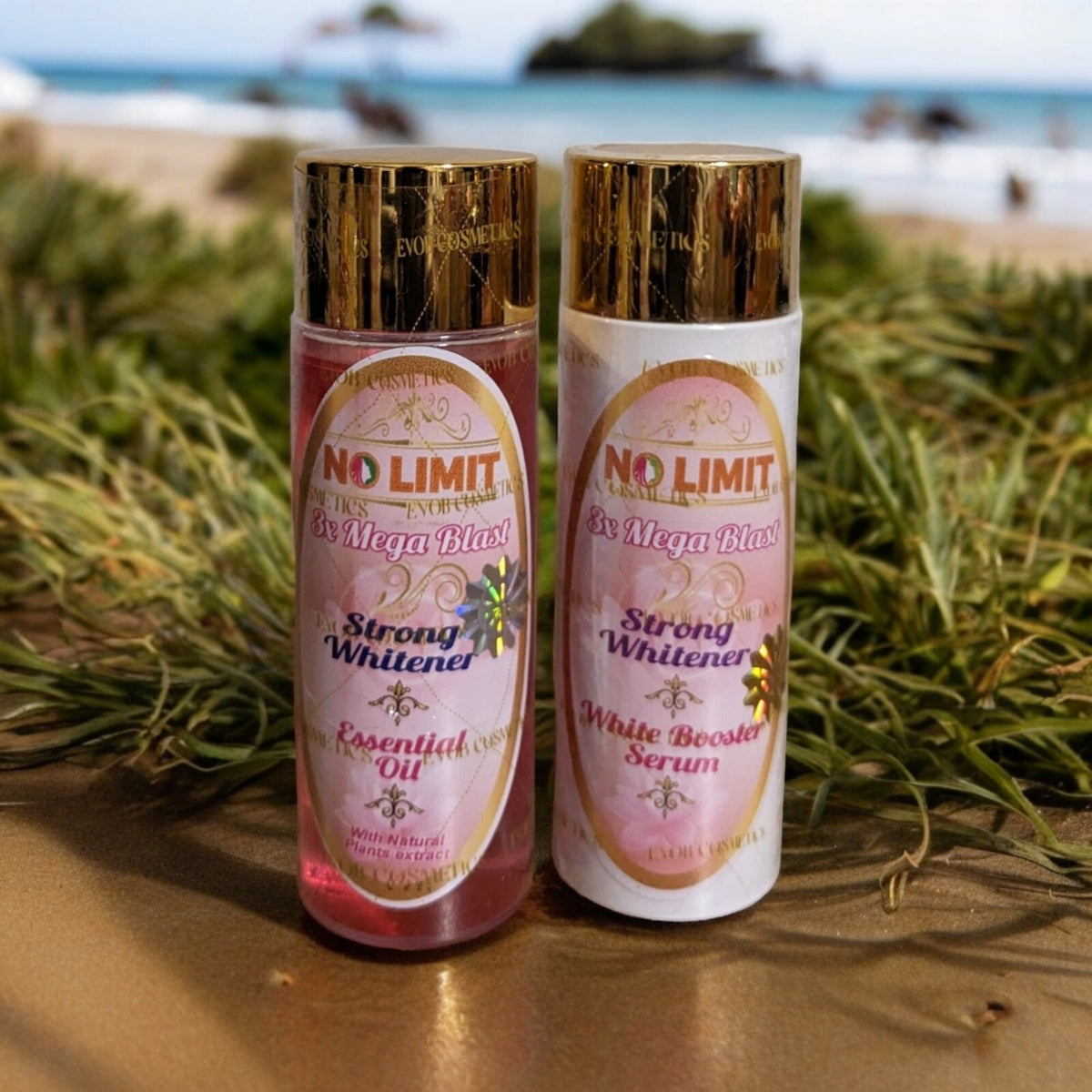 Mega Blast Booster Whitening Serum & Essential Oil Set for Skin & Aromatherapy