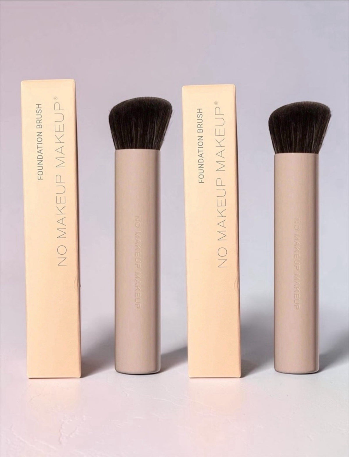 Buildable Cream Foundation Set with 2 Compact & 2 Brush Duo - Natural Shade