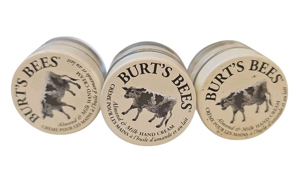 3 Pack Burts Bees Almond & Milk Hand Cream 0.25 oz MINI Size
