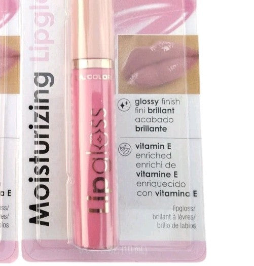 Moisturizing Lip Gloss Set - Sheer Pink Shine with Vitamin E & Aloe Vera