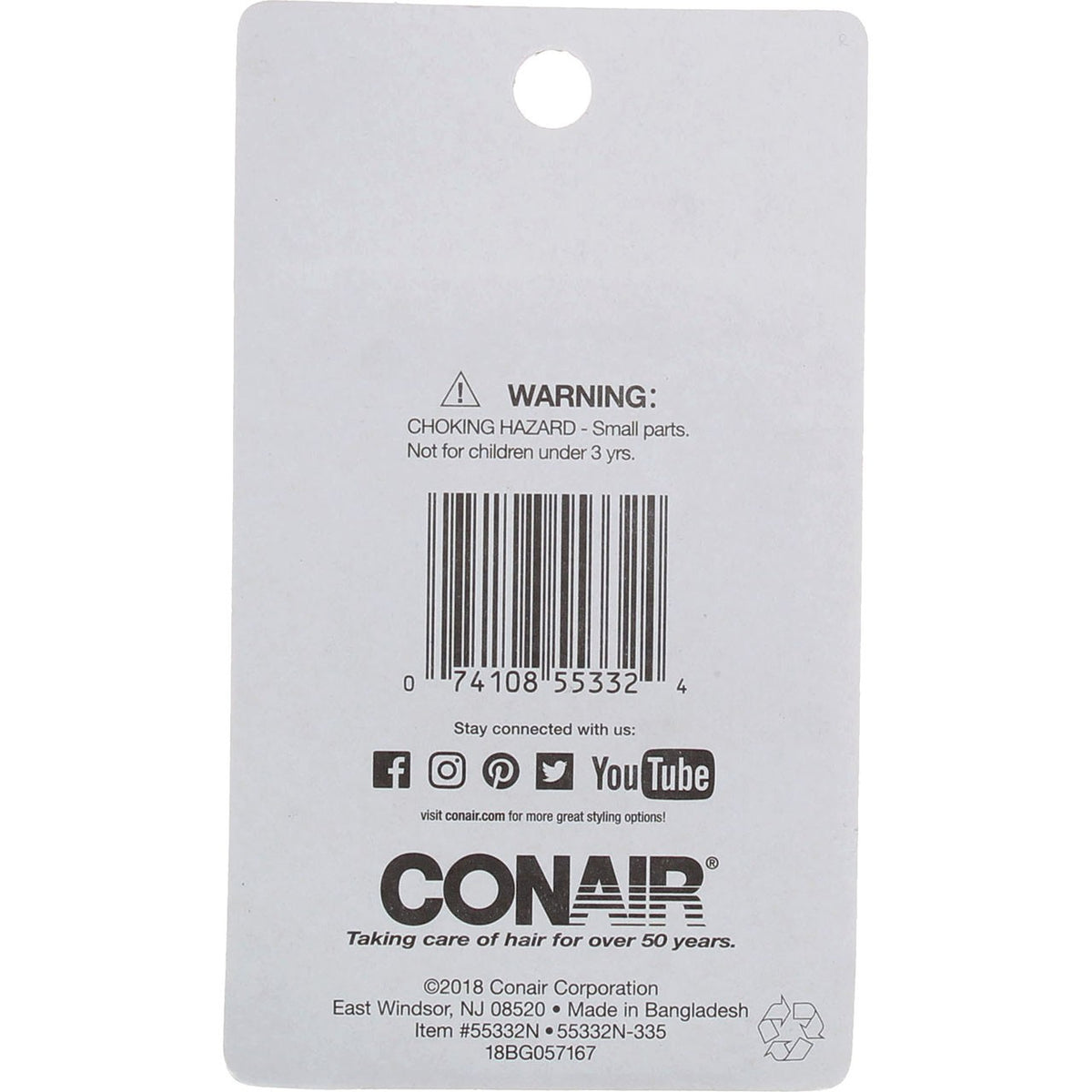 2 Pack Conair Hair Nets Hold & Hide 3 Count Hairnet Set