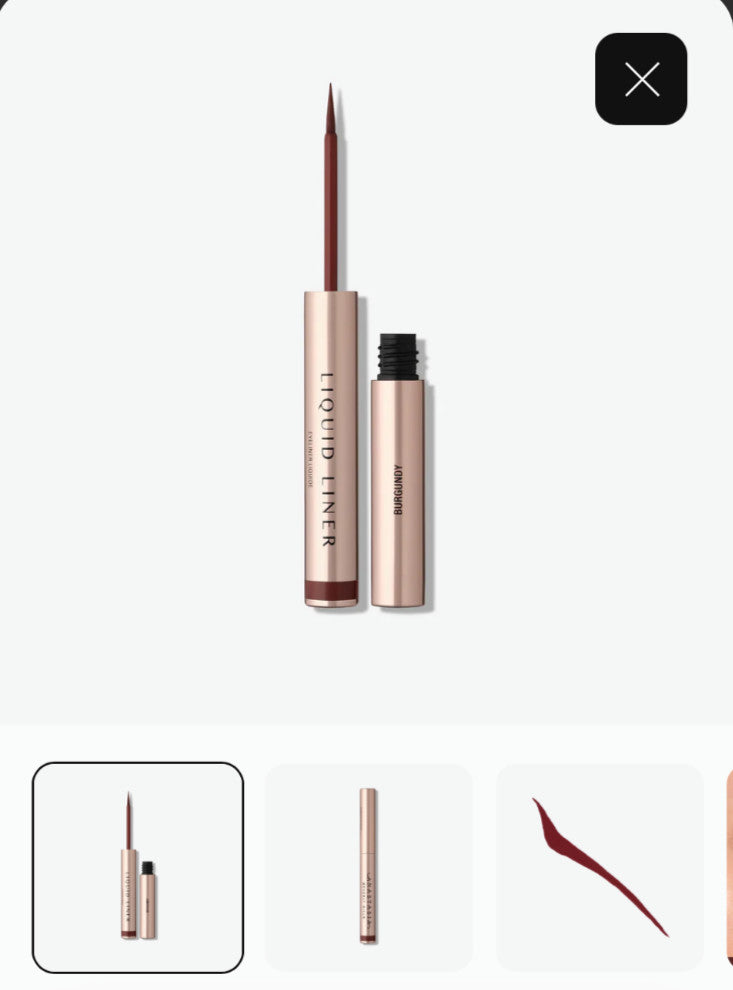 Liquid Eyeliner Burgundy 2.4ml - Eye Makeup, Long-Lasting, Cruelty-Free