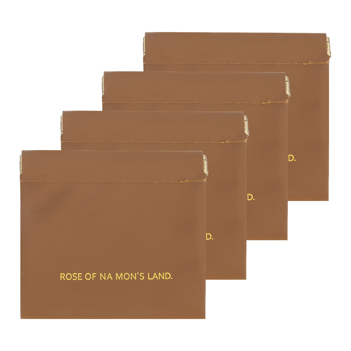 Mini Makeup Bags Set - 4 Small Self-Closing Cosmetic Pouches for Purse