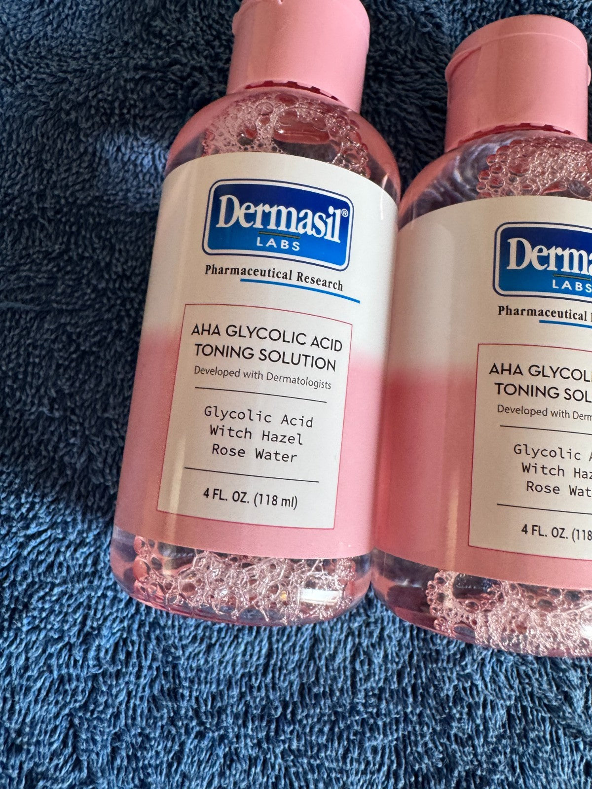AHA Glycolic Acid Toner with Witch Hazel & Rose Water - 3 Pack, 4 fl oz