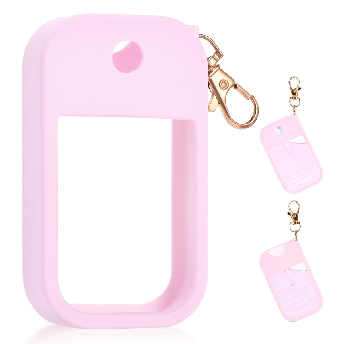 Silicone Hand Sanitizer Case with Keychain Compatible with Touchland Spray