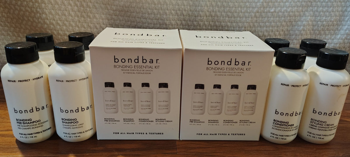 Hair Care Kit Set for All Hair Types - Pre Shampoo, Shampoo, Conditioner & Styling Cream - Vegan & Cruelty-Free - 4 Fl Oz Each