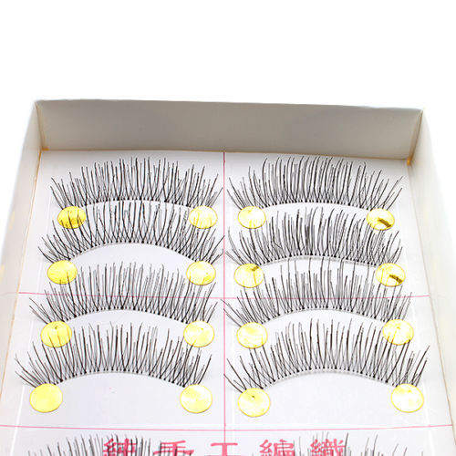 10 Pairs Natural Handmade False Eyelashes for Voluminous Eye Makeup