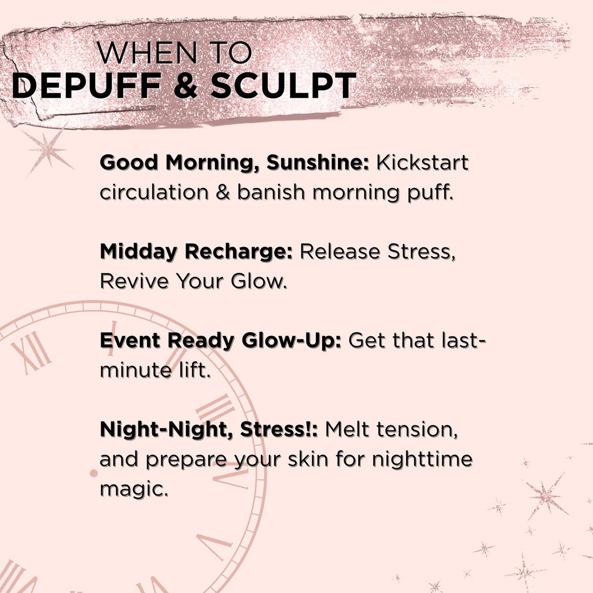 Lymphatic Face Brush for Puffiness Reduction - Rose Gold