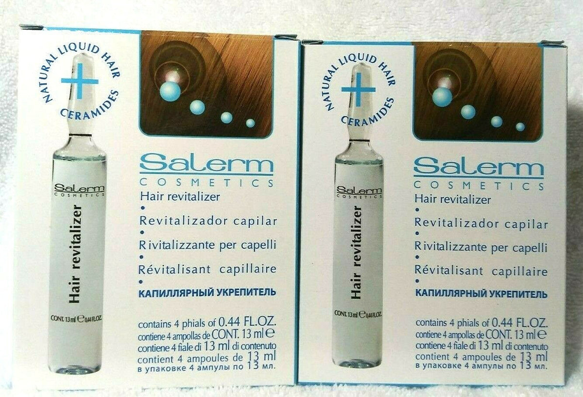 Salerm Hair Revitalizer Set - 4 Vials of 0.44oz/13ml for Hair Health