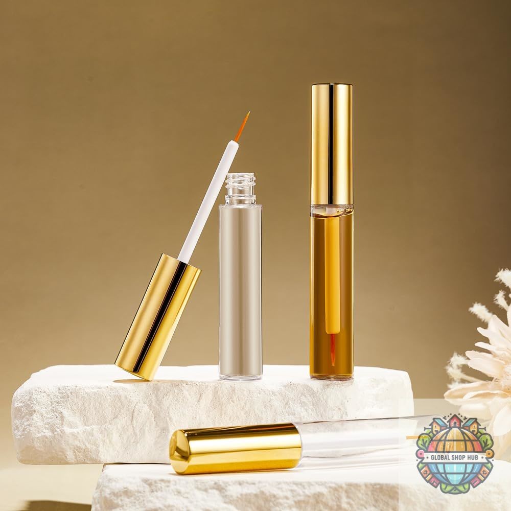Refillable Lip Gloss & Mascara Tube Set with Wand - Travel Size Cosmetic Containers