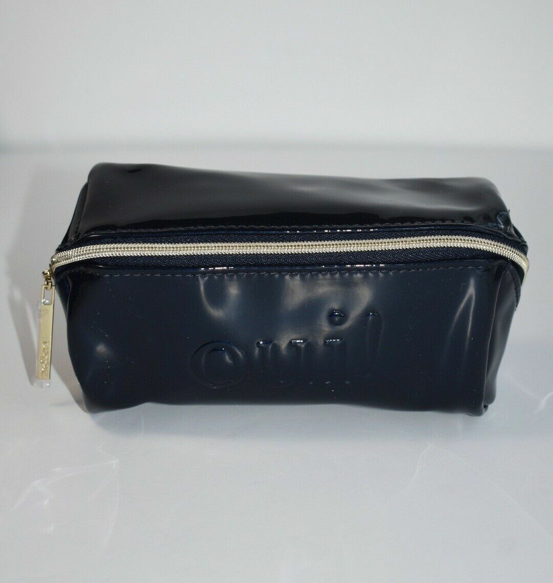 4-Pack Blue Makeup Bags with Zipper - Faux Leather Cosmetic Organizer