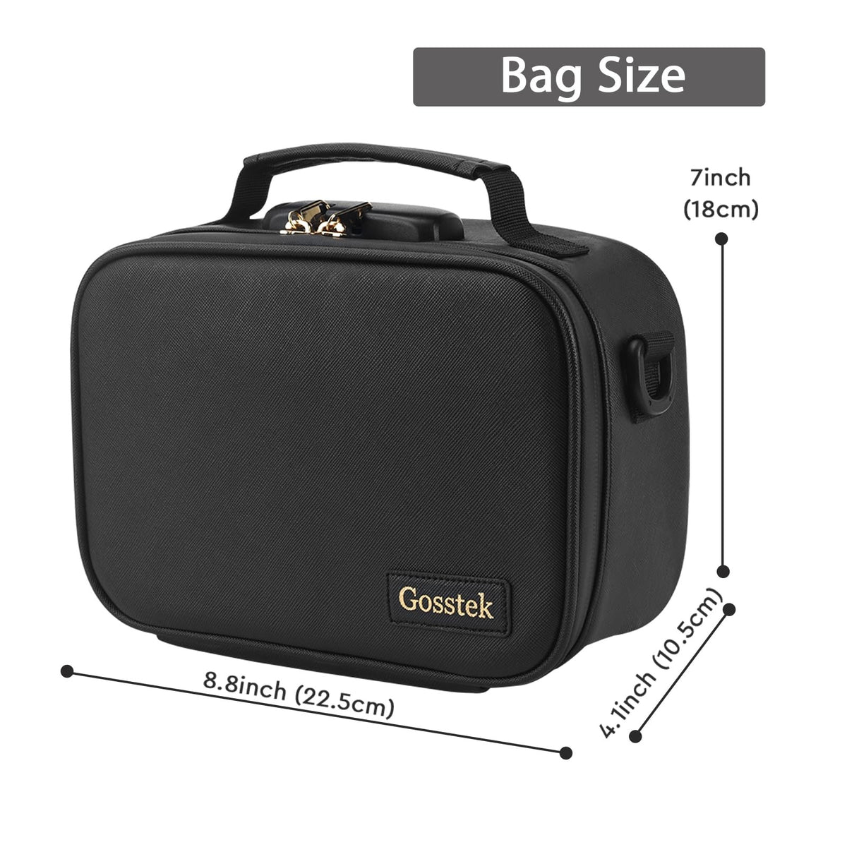 PU Leather Storage Bag with Combination Lock - Multi-Use Travel & Home Organizer