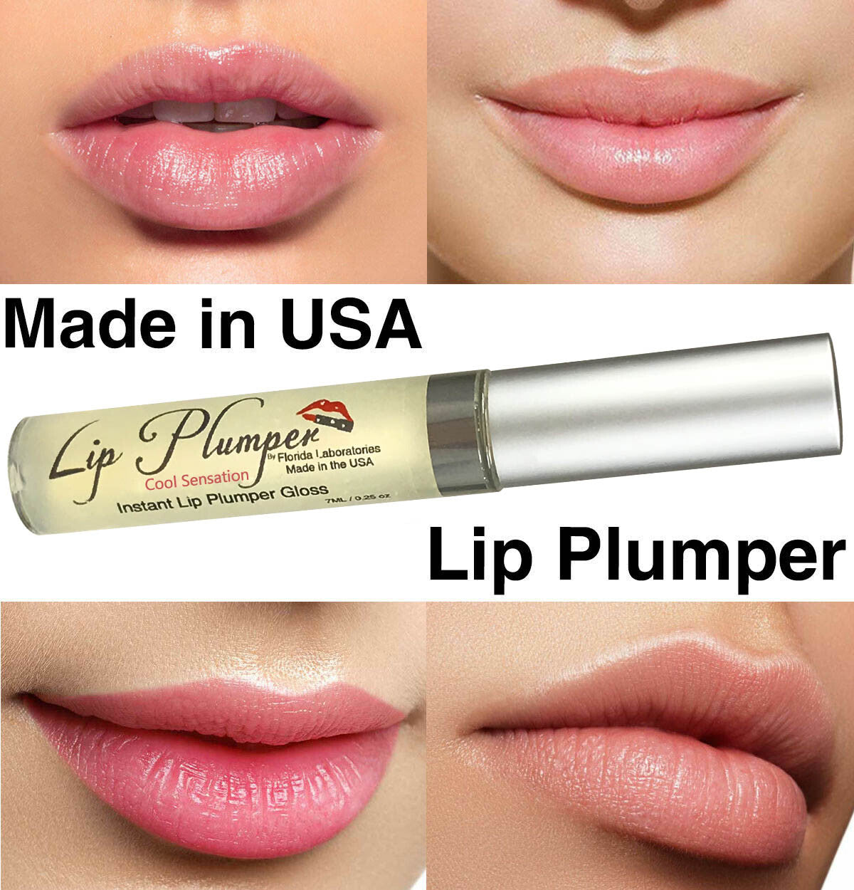 Instant Lip Plumper Cool Lip Pump Enhancer - Fuller Thicker Moist Lips