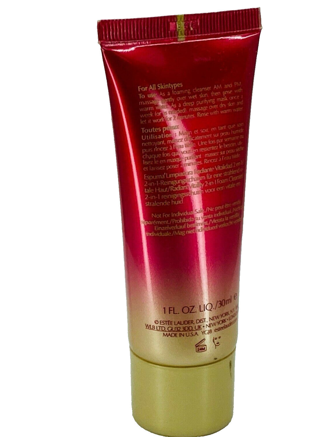 Estée Lauder Nutritious Radiant Vitality 2-in-1 Foam Facial Cleanser 1 oz