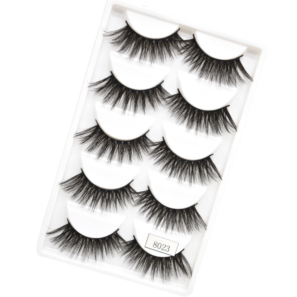 False Eyelashes 3D Mink Style Full Strip Lashes Natural Glam Reusable