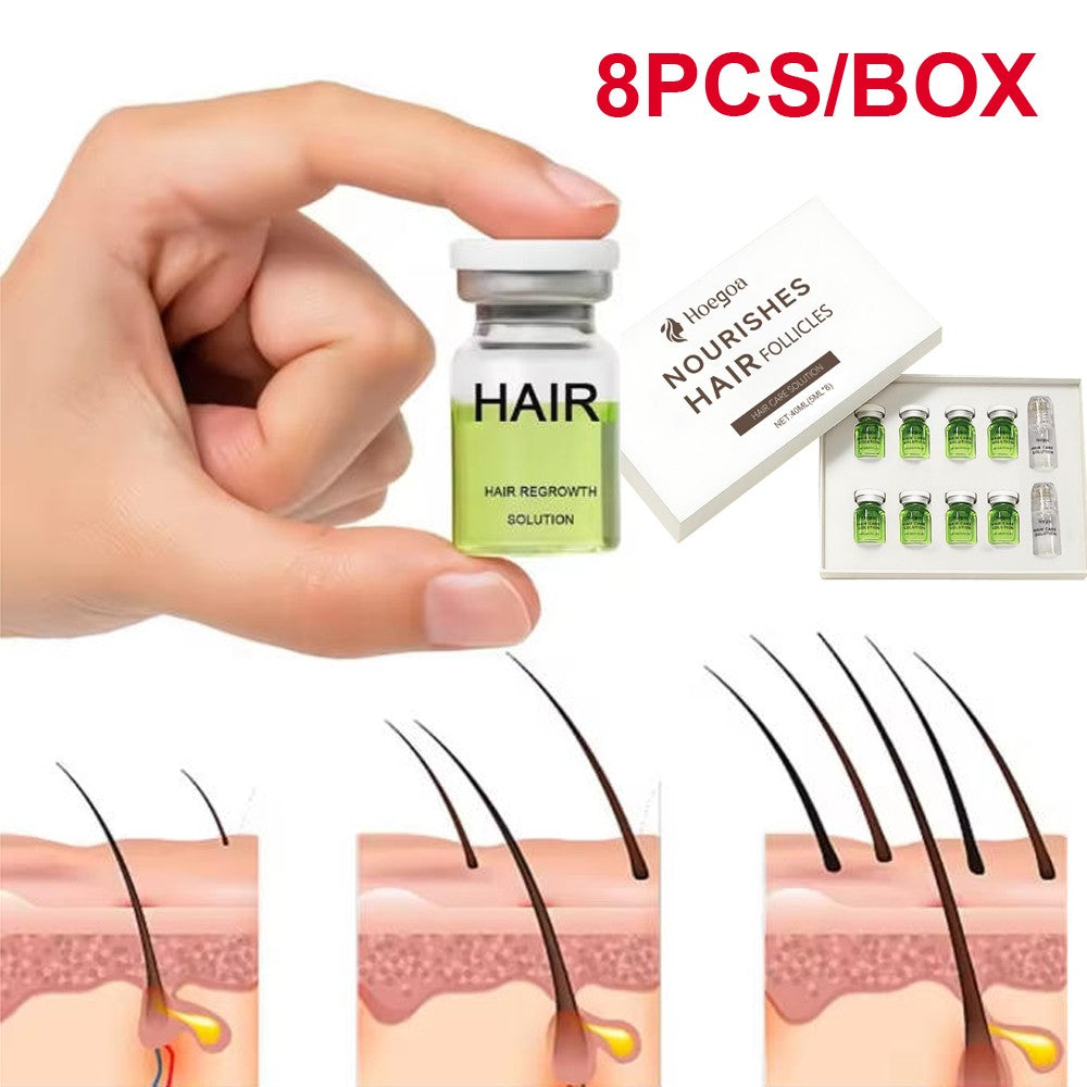 Hair Growth Serum with Microneedle Roller - 8 x 5ml