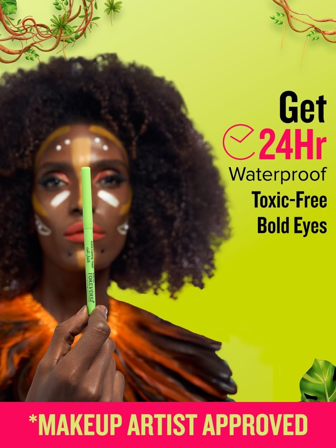 Waterproof Black Kajal Eyeliner - 24Hr Smudgeproof, Vegan, Made in Germany
