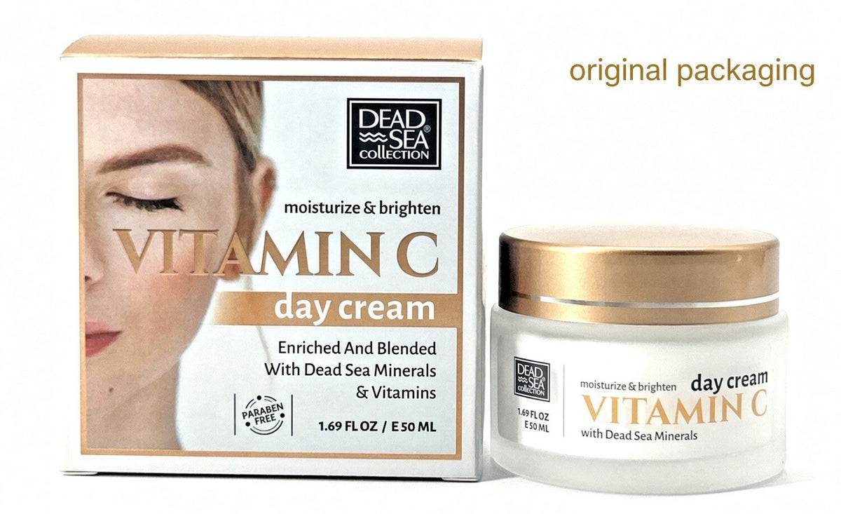 Vitamin C Anti-Aging Day Cream with Dead Sea Minerals - Brightening Moisturizer 1.69 oz