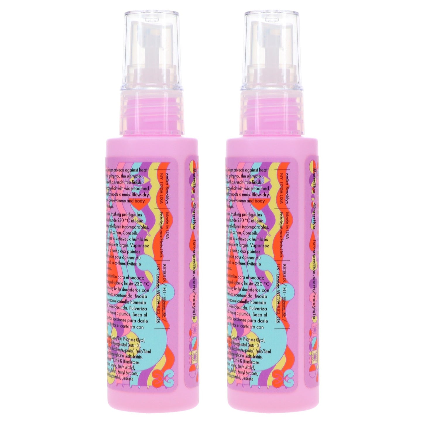 Amika Brooklyn Bombshell Blowout Spray - 2 oz Hair Volumizer & Shine Mist - 2 Pack