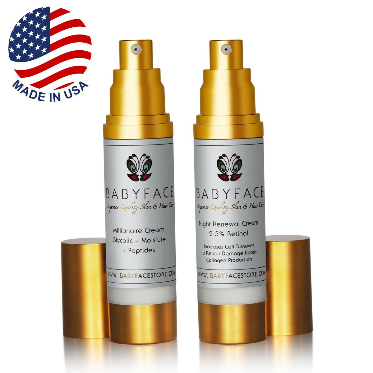 Night Renewal & Rejuvenation Cream Set for Aging Skin - 2 Pieces