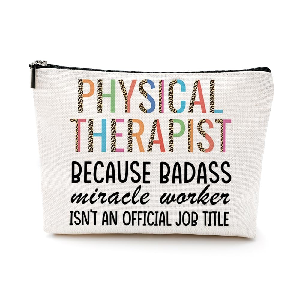 Funny Therapist Makeup Bag Gift - Travel Cosmetic Organizer for Women