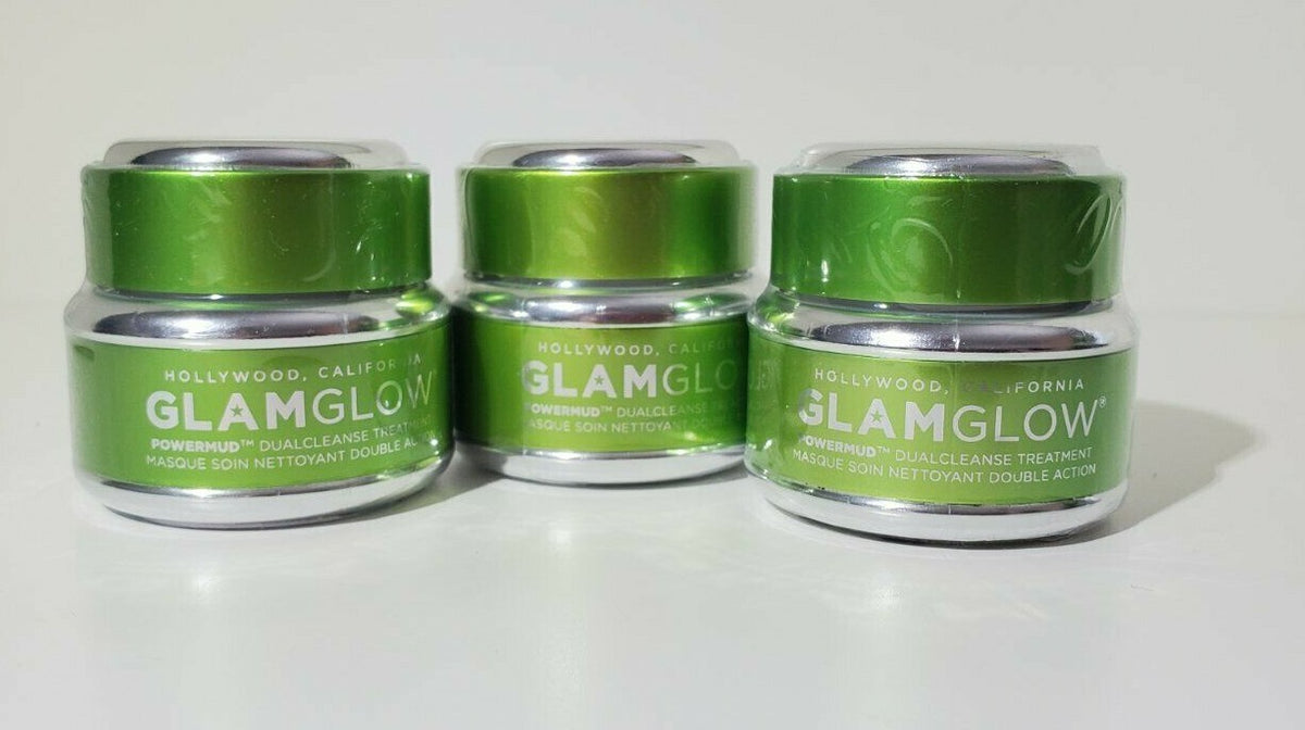 GLAMGLOW POWERMUD DUALCLEANSE TREATMENT 0.5 oz, Pack of 3