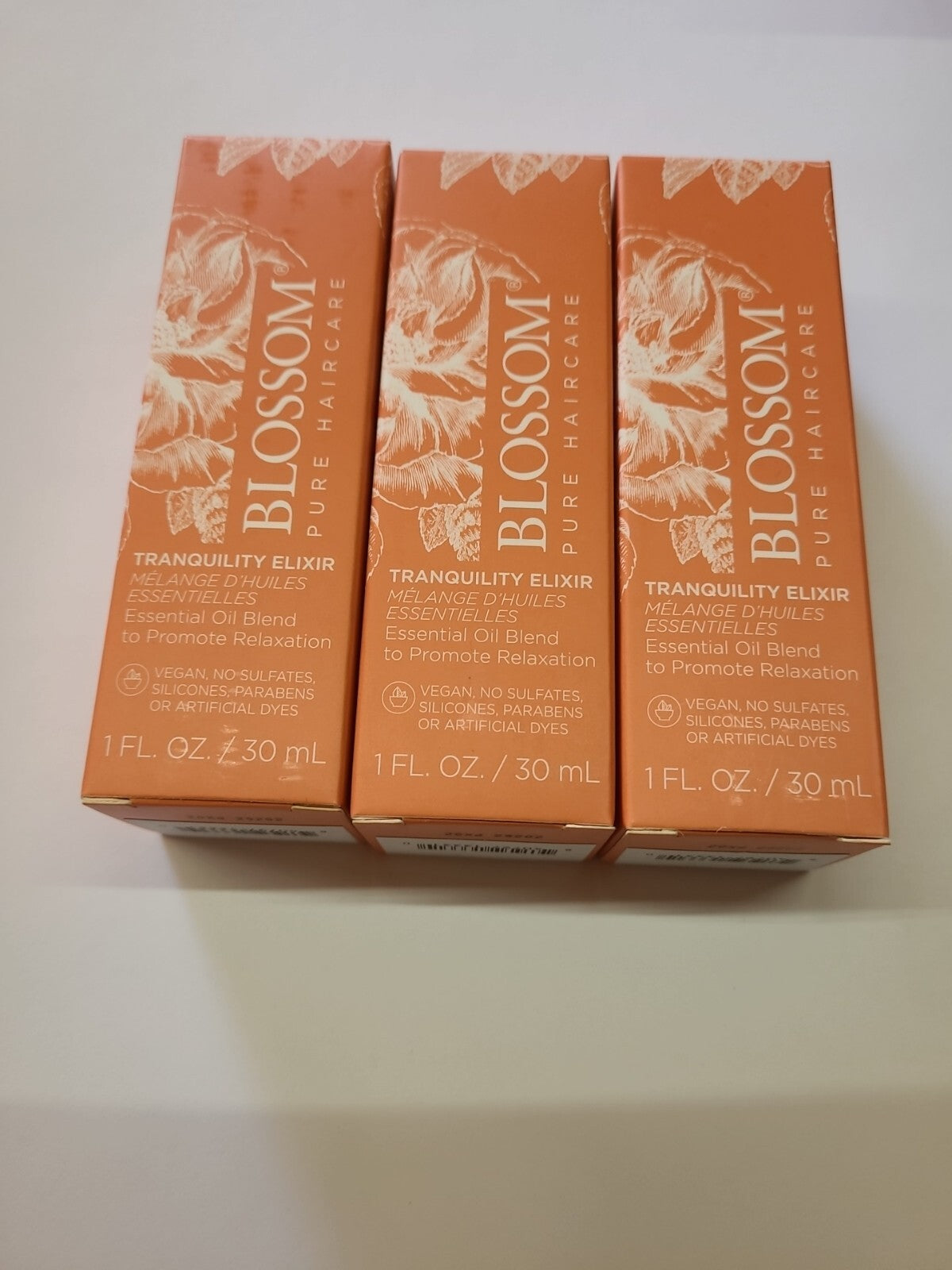 Blossom Pure Haircare Tranquility Elixir Oil for Hair, Skin & Massage - 3 Pack