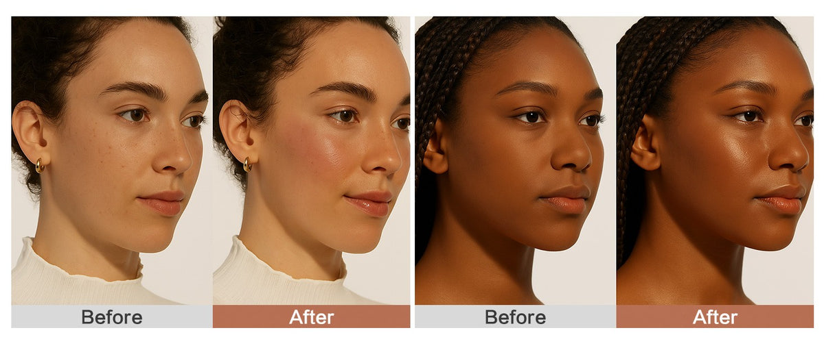 Cream Bronzer Palette for Face & Body - Natural Sun-Kissed Glow, 4 Shades