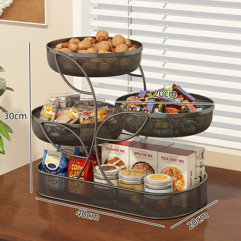 4 Tier Fruit Vegetable Storage Organizer Cart - Kitchen & Pantry Utility Rack