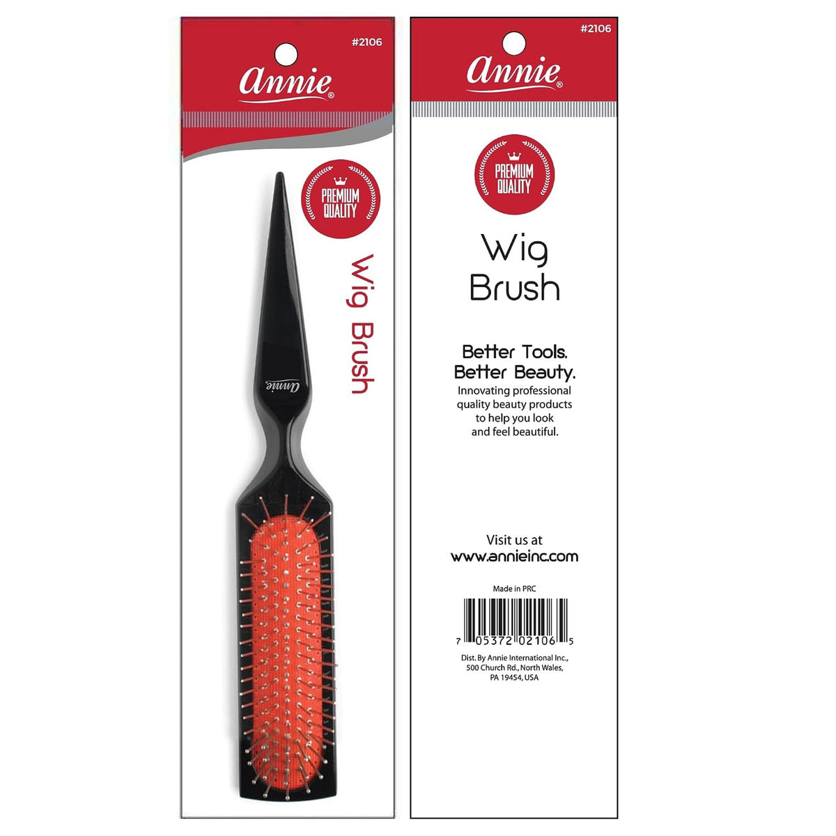 Wire Wig Brush Detangler for Textured Wigs - Black Styling Tool