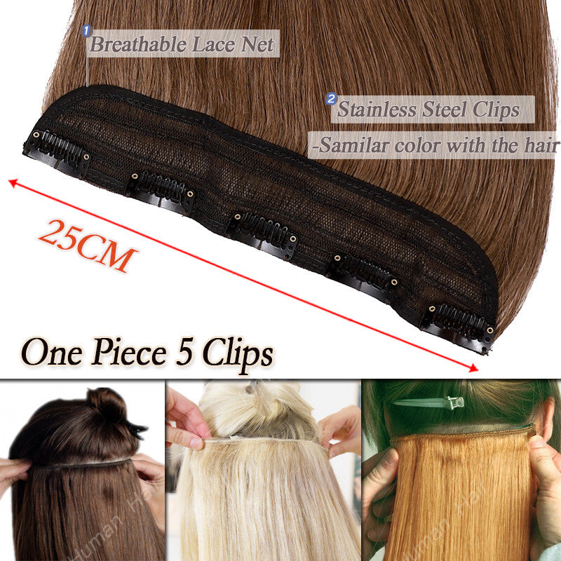Remy Human Hair Clip-In Extensions 3/4 Full Head - Multiple Colors & Lengths