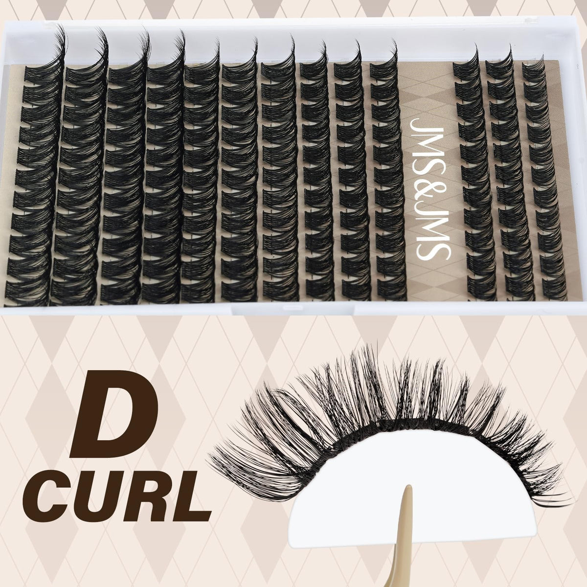 Lash Clusters Extension Kit with 156 Wispy Synthetic Lashes & Adhesive