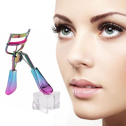 Metal Eyelash Curler with Silicone Refill Pads - All Eye Shapes Safe & Easy to Use