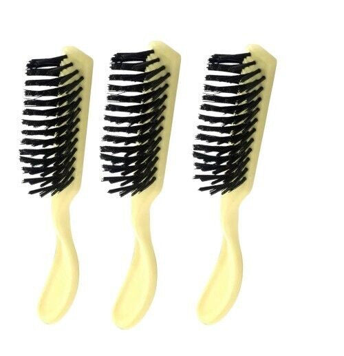 Hospital Hair Brushes Pack of 12 - Ivory Plastic Handle, 7-inch Adult Hair Combs
