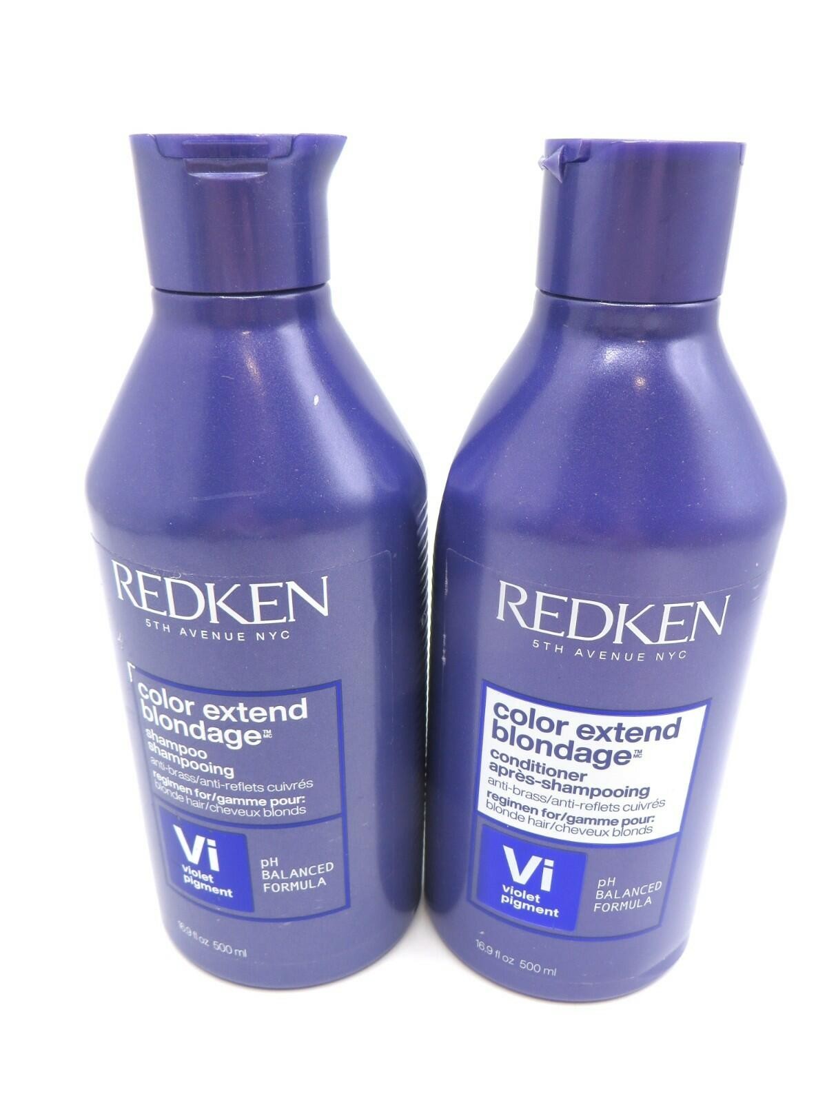 Redken Blondage Color Extend Shampoo & Conditioner Duo for Blonde Hair - pH Balanced 16.9 oz