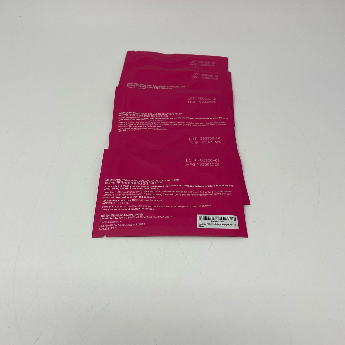 Pink Collagen Jelly Eye Mask 6g 5 Pairs Under-Eye Treatment - PDRN