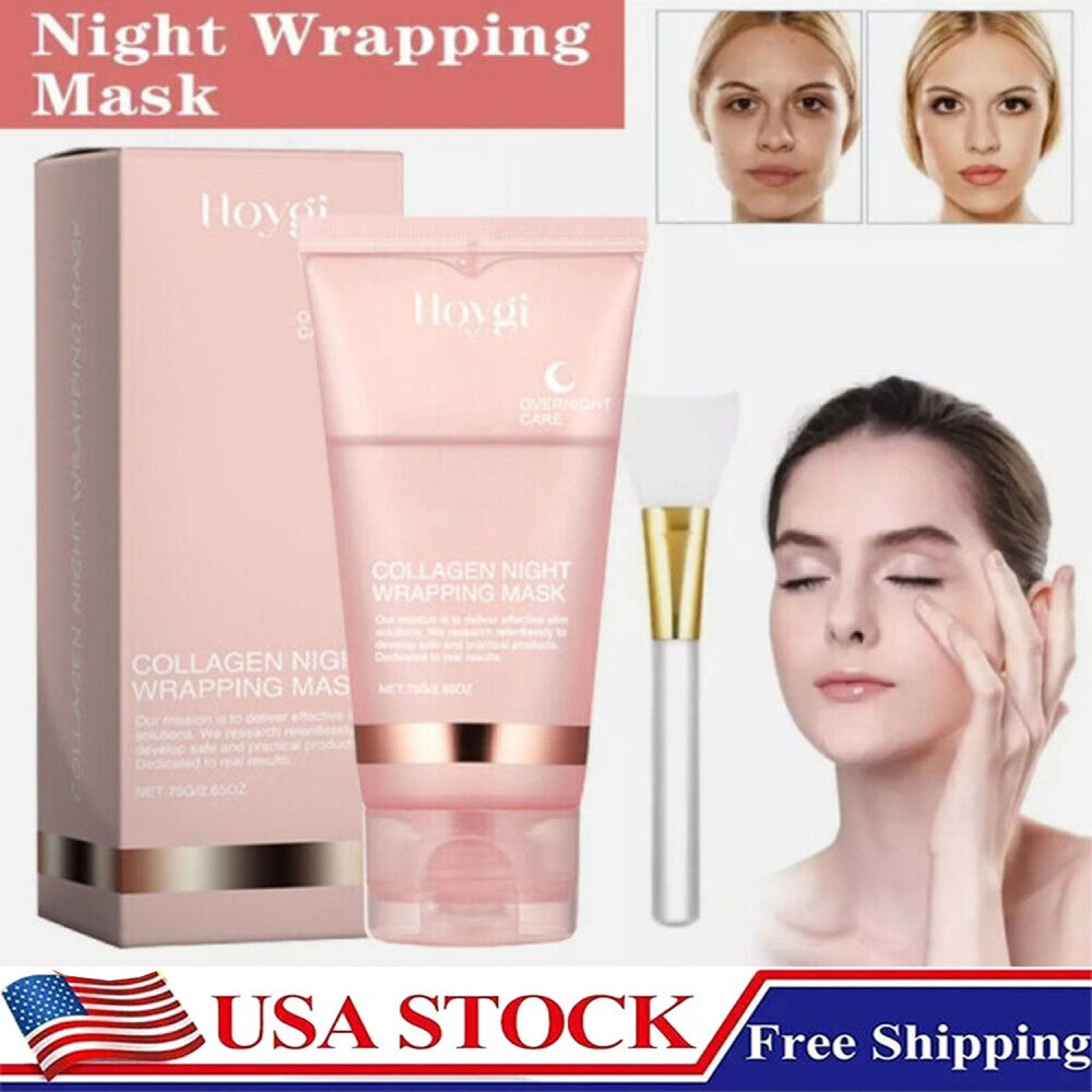 Collagen Night Peel-Off Mask 75g with Applicator Brush